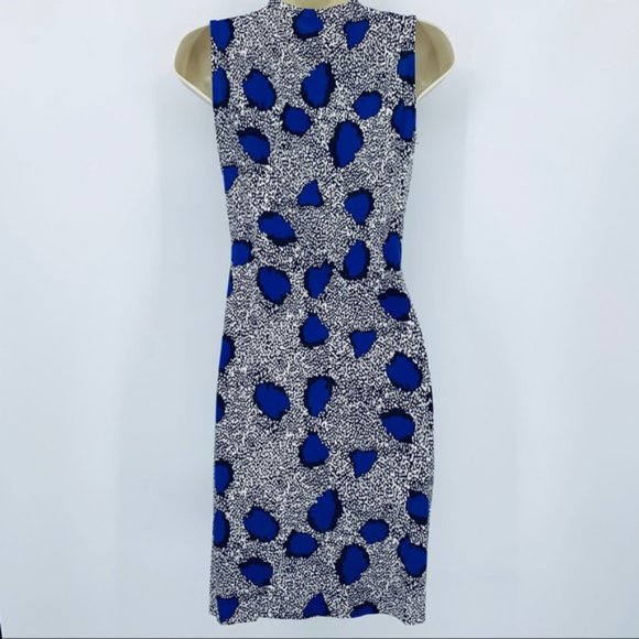 DVF Noe Cheetah Island Blue Diamond dress new 8 - Picture 3 of 6